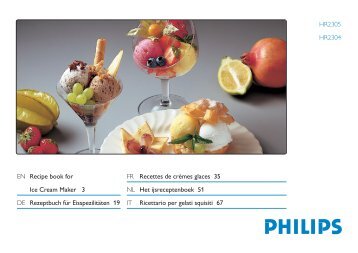 Philips Gelatiera - Libretto delle ricette - ENG
