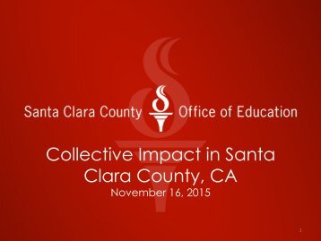 Collective Impact in Santa Clara County CA