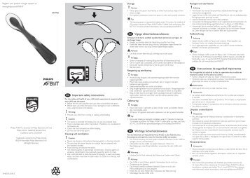 Philips Cucchiaino evolutivo 6m + Philips Avent - Istruzioni per l'uso - DAN