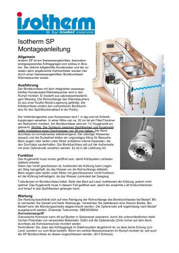 Anleitung Isotherm SP System - BUKH Bremen