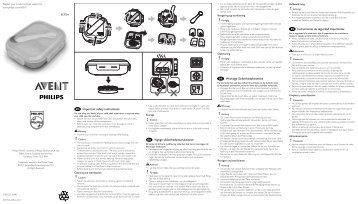 Philips Set pappa da viaggio (6m+) Philips Avent - Istruzioni per l'uso - FRA