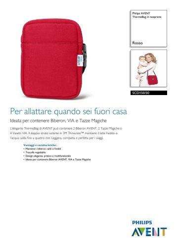 Philips ThermaBag Avent in neoprene - Scheda tecnica - ITA