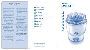 Philips Avent Sterilizzatore digitale a vapore - Istruzioni per l'uso - ENG