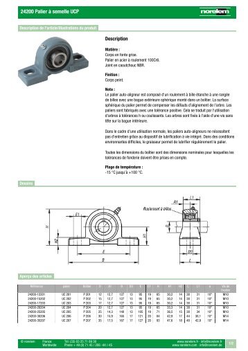 24200 Palier à semelle UCP