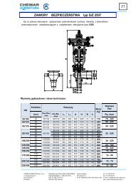 ZAWORY BEZPIECZEŃSTWA typ SiZ 2507 - CHEMAR ARMATURA ...