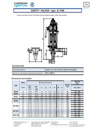 SAFETY VALVES type Si 7508 - CHEMAR ARMATURA Sp. z oo