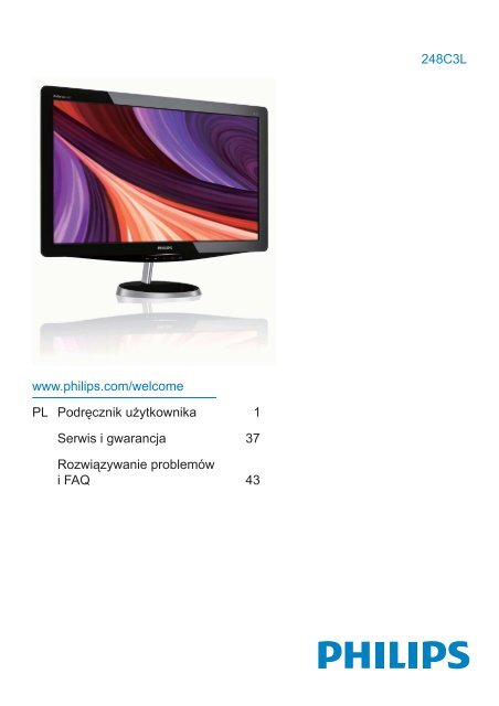 Philips Brilliance Monitor LCD, retroilluminazione a LED - Istruzioni per l'uso - POL