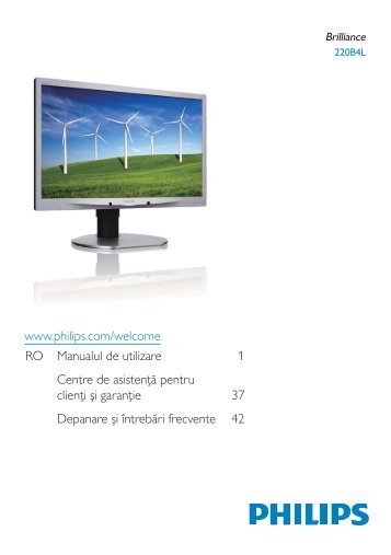 Philips Brilliance Monitor LCD, retroilluminazione a LED - Istruzioni per l'uso - RON