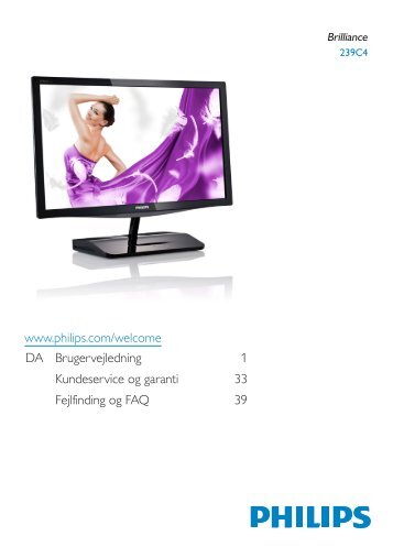 Philips Brilliance Monitor LCD con Miracast - Istruzioni per l'uso - DAN