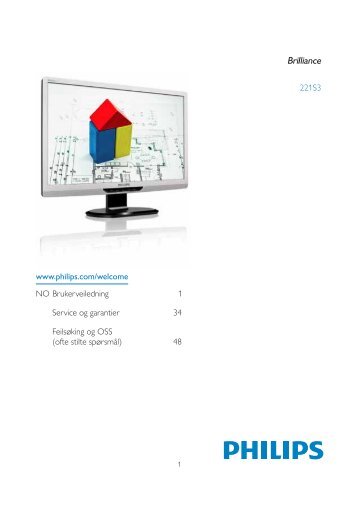 Philips Brilliance Monitor LCD - Istruzioni per l'uso - NOR