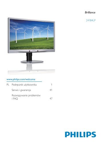 Philips Brilliance Monitor LCD, retroilluminazione a LED - Istruzioni per l'uso - POL