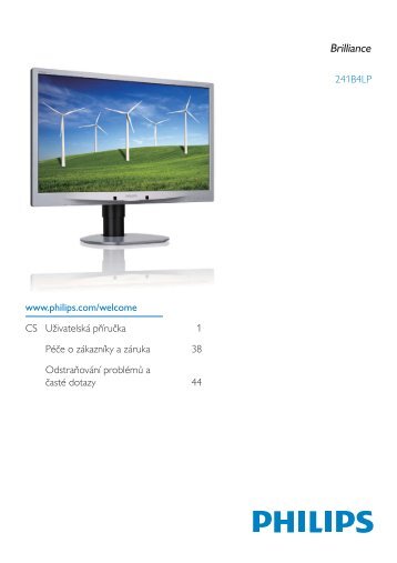 Philips Brilliance Monitor LCD, retroilluminazione a LED - Istruzioni per l'uso - CES