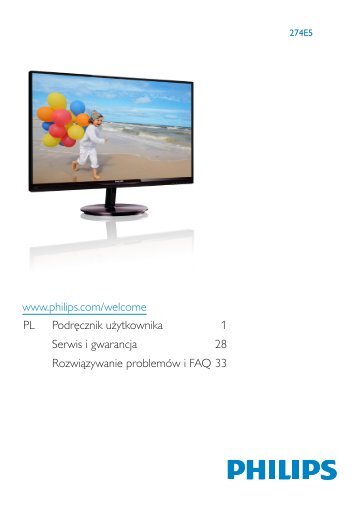 Philips Monitor LCD con SmartImage Lite - Istruzioni per l'uso - POL