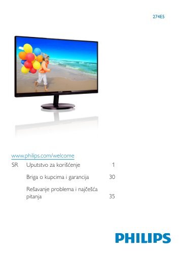 Philips Monitor LCD con SmartImage Lite - Istruzioni per l'uso - SRP