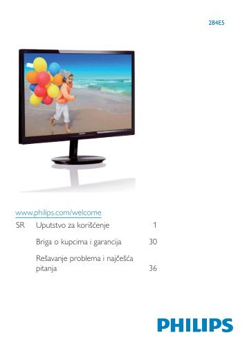 Philips Monitor LCD con SmartImage Lite - Istruzioni per l'uso - SRP