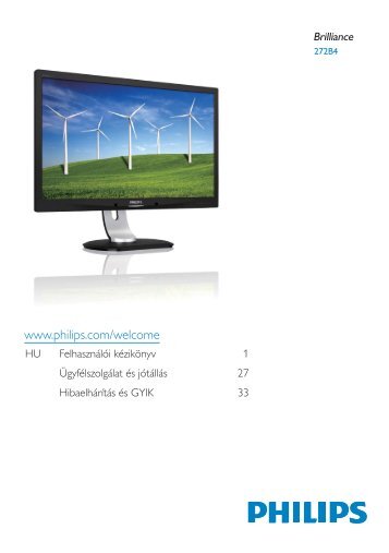 Philips Brilliance Monitor LCD con retr. LED - Istruzioni per l'uso - HUN