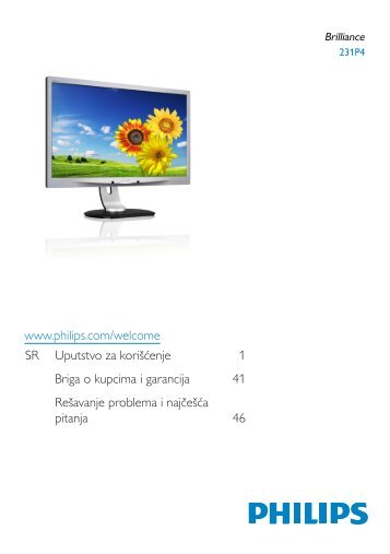 Philips Brilliance Monitor LCD con retr. LED - Istruzioni per l'uso - SRP