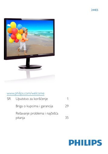 Philips Monitor LCD con SmartImage Lite - Istruzioni per l'uso - SRP