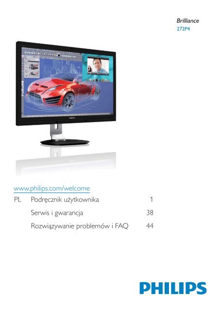 Philips Brilliance Monitor LCD con webcam e MultiView - Istruzioni per l'uso - POL