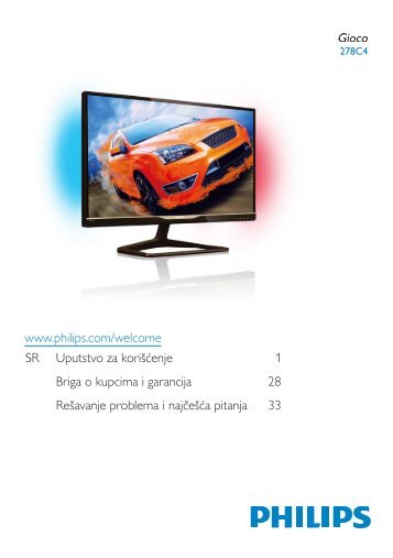 Philips Brilliance Monitor LCD con Ambiglow - Istruzioni per l'uso - SRP