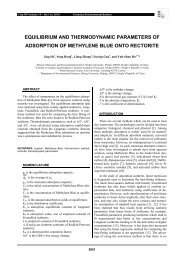 equilibrium and thermodynamic parameters of adsorption