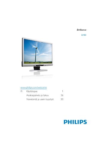 Philips Brilliance Monitor LED - Istruzioni per l'uso - FIN