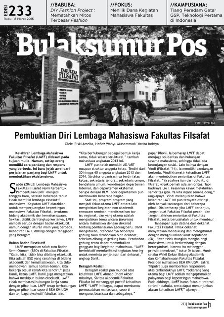 Bulaksumur Pos Edisi 233