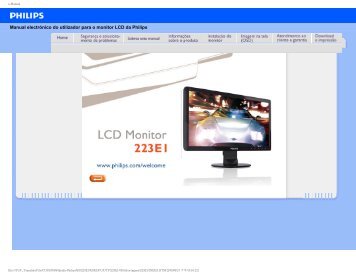 Philips Monitor LCD con SmartTouch - Istruzioni per l'uso - POR