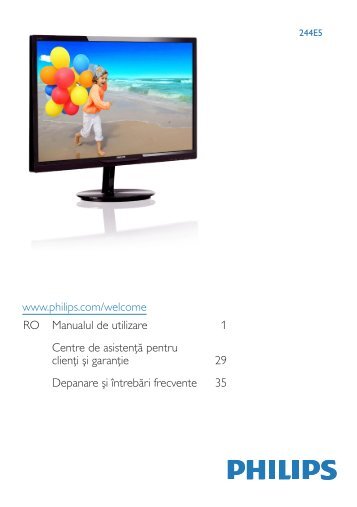 Philips Monitor LCD con SmartImage Lite - Istruzioni per l'uso - RON