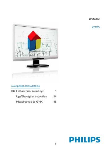 Philips Brilliance Monitor LED - Istruzioni per l'uso - HUN