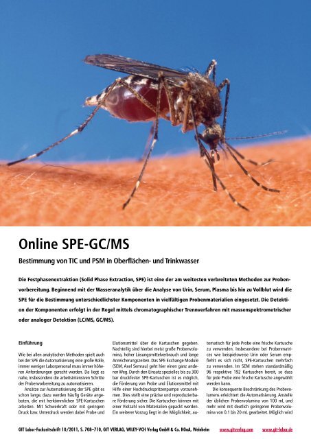 Online SPE-GC/MS - Axel Semrau