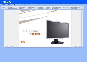 Philips Monitor widescreen LCD - Istruzioni per l'uso - SLV