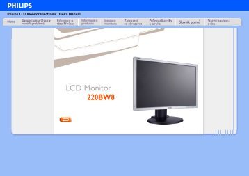 Philips Monitor widescreen LCD - Istruzioni per l'uso - CES