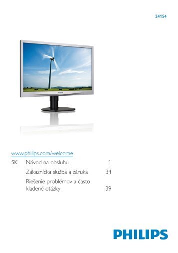 Philips Monitor LCD, retroilluminazione a LED - Istruzioni per l'uso - SLK