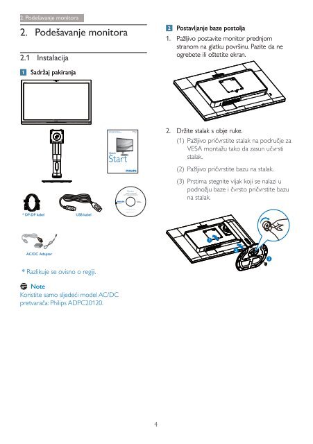 Philips Brilliance Monitor LCD 5K con PerfectKolor - Istruzioni per l'uso - HRV