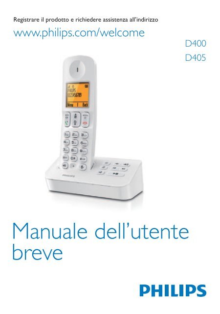 Philips Segreteria per telefono cordless - Short User Manual - ITA