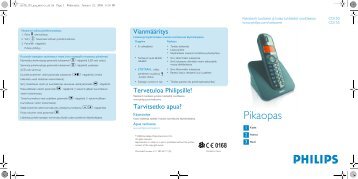 Philips Perfect sound Telefono cordless - Guida rapida - FIN