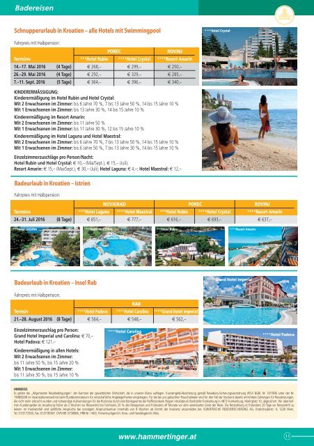 Reiseprogramm 2015-2016