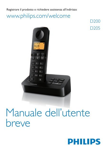 Philips Telefono cordless - Short User Manual - ITA