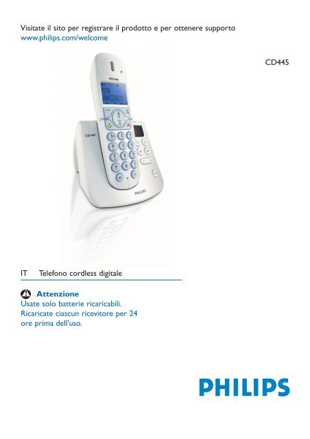 Philips Segreteria per telefono cordless - Istruzioni per l'uso - ITA