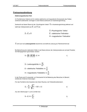 Freiraumausbreitung - Fritz Dellsperger