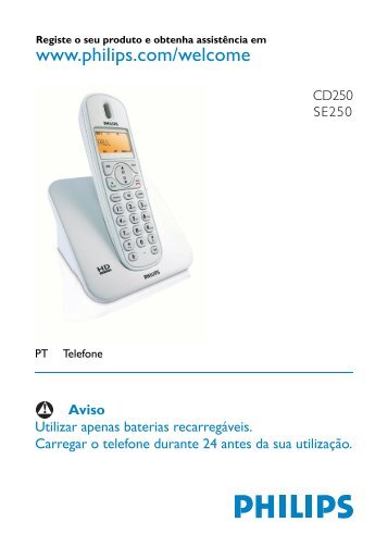 Philips Telefono cordless - Istruzioni per l'uso - POR