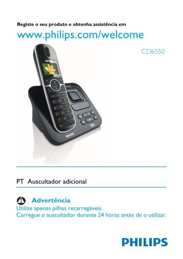 Philips Perfect sound Ricevitore aggiuntivo per telefono cordless - Istruzioni per l'uso - POR