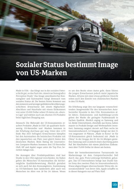 Marke gut - alles gut? - UmweltDialog Magazin Nr . 4  (November 2015)