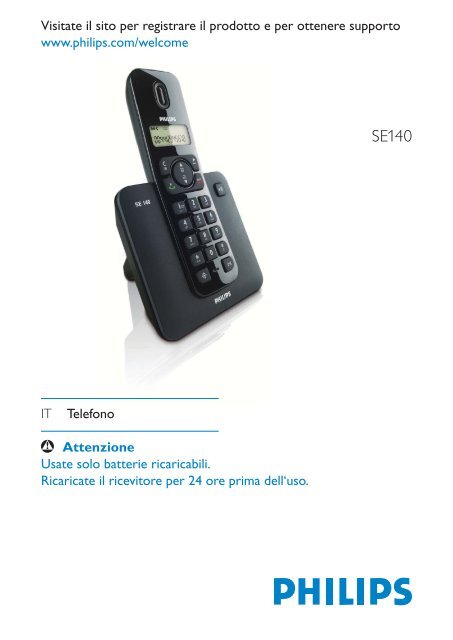 Philips telefono cordless - Istruzioni per l'uso - ITA