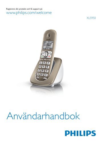 Philips SoClear Ricevitore aggiuntivo per telefono cordless - Istruzioni per l'uso - SWE
