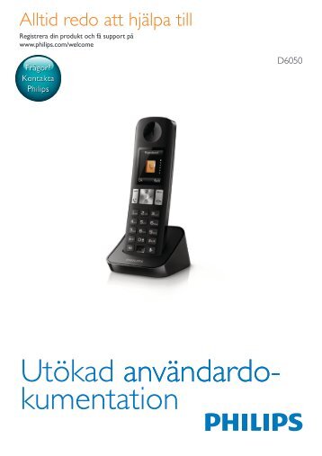 Philips Ricevitore aggiuntivo per telefono cordless - Istruzioni per l'uso - SWE