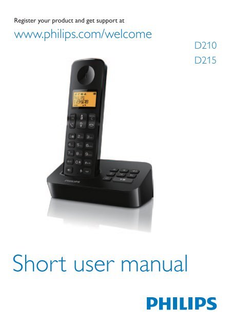 Philips Telefono cordless con segreteria - Short User Manual - AEN