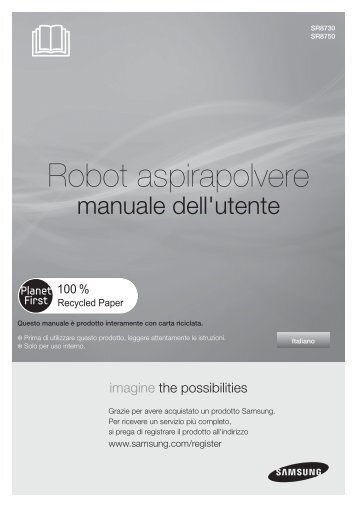 Samsung Navibot Light VR10ATBATUB - User Manual (Windows 7)_38.54 MB, pdf, ENGLISH, ITALIAN, PORTUGUESE, SPANISH