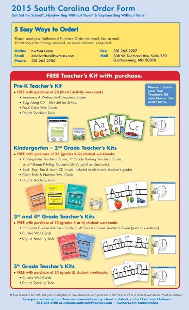 Handwriting Without Tears Grade 1 Kit